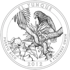 2012 P: El Yunque, Puerto Rico  ATB Quarter BU from mint roll
