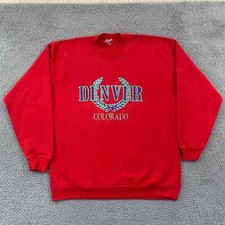 Vintage Denver Colorado Sweatshirt Adult XL Travel 90s Crewneck Pullover Outdoor