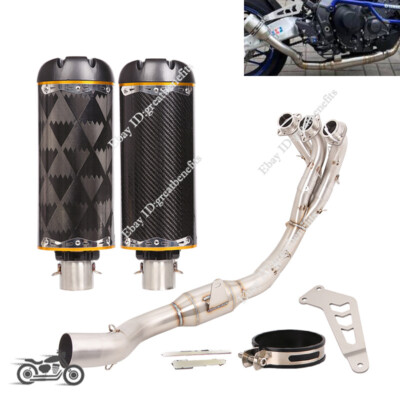 Full Exhaust System Header Link Pipe Muffler Tip For Yamaha MT-09 FZ09 2020-2023