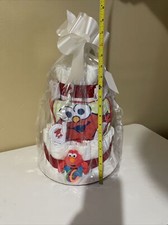 3 Tier Diaper Cake Elmo Diaper Cake - homemade - Baby shower Gift