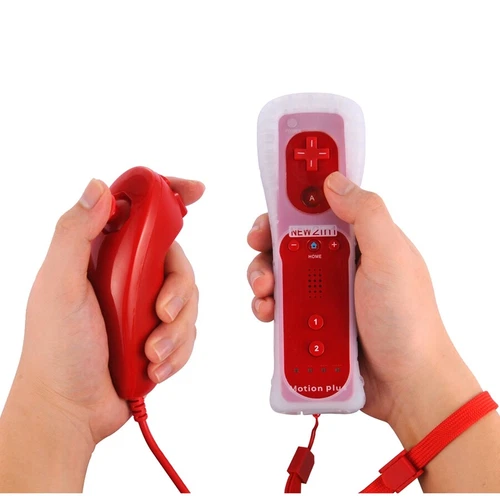 Built in Motion Plus Remote Controller &Nunchuck for Nintendo Wii /Wii U Console