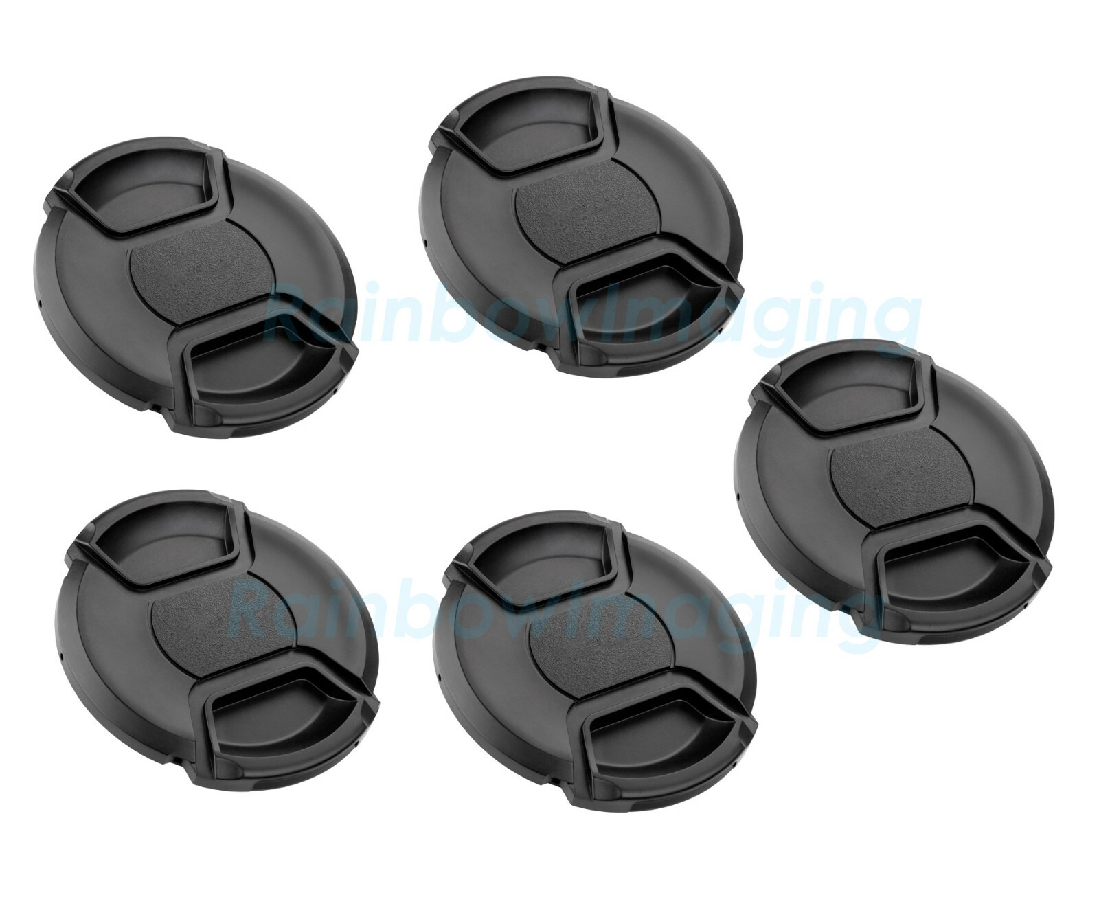(5-Pcs) 52 mm Snap On Lens Caps for Fujifilm Canon Sony Nikon Pentax Lense