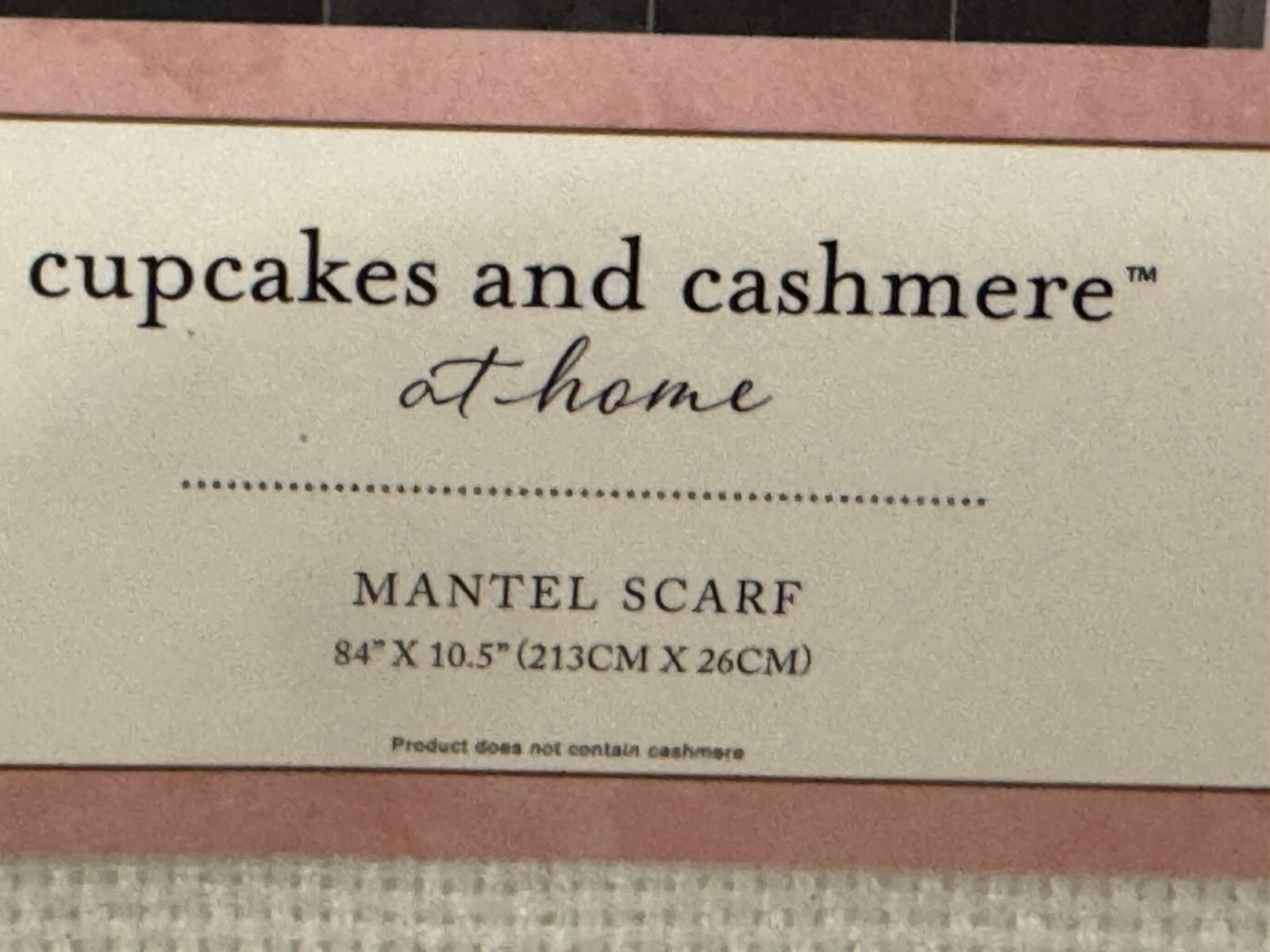 Cupcakes and Cashmere Beaded Christmas Mantel SCARF Trees 84” Long Farmhouse NEW