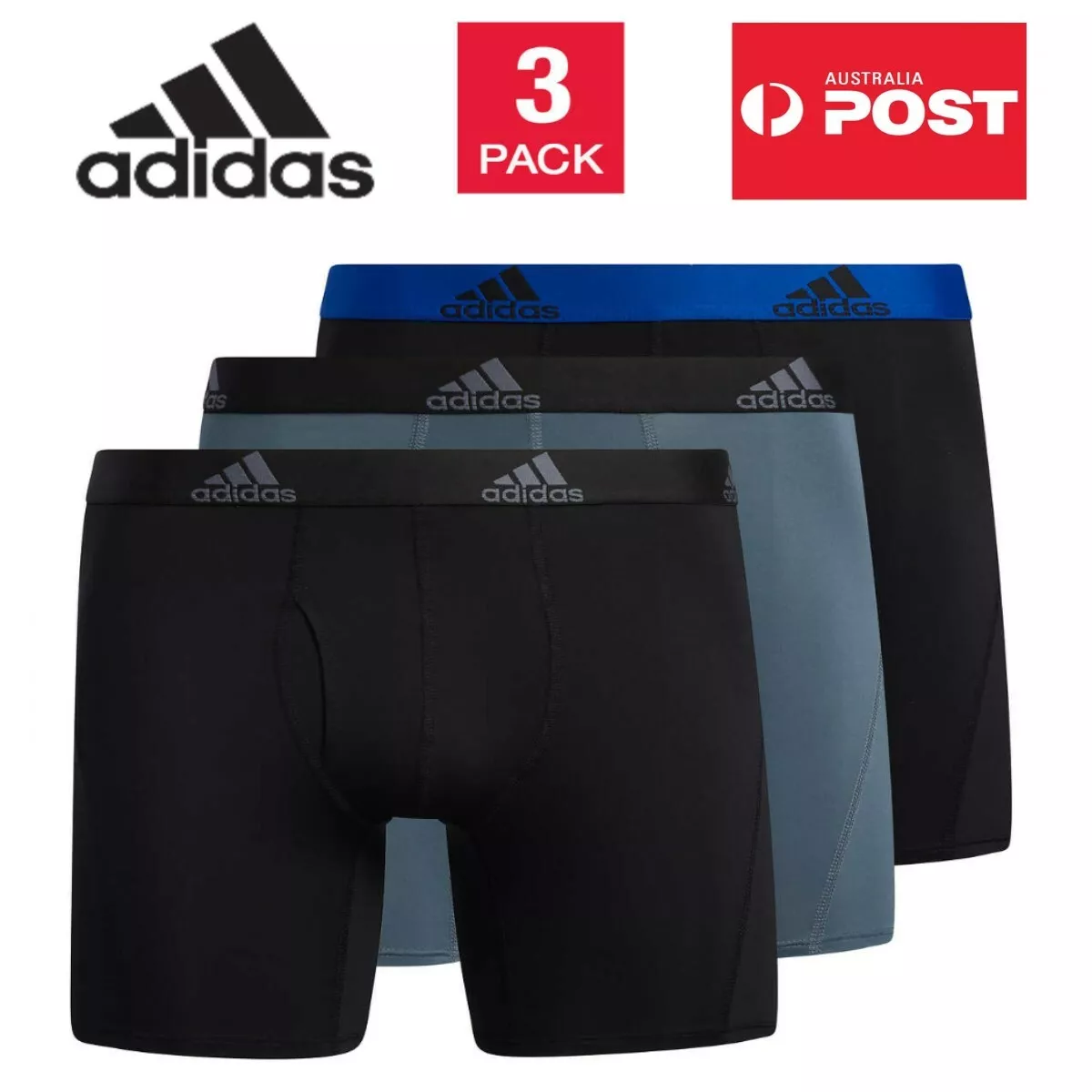 NEW adidas Men's Performance Boxer Brief 3-pack with Functional Fly - AU  STOCK