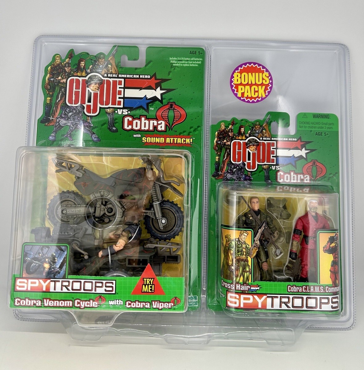 GI Joe vs Cobra Venom Cycle & Cobra Viper, Road Rebel Tank & Big