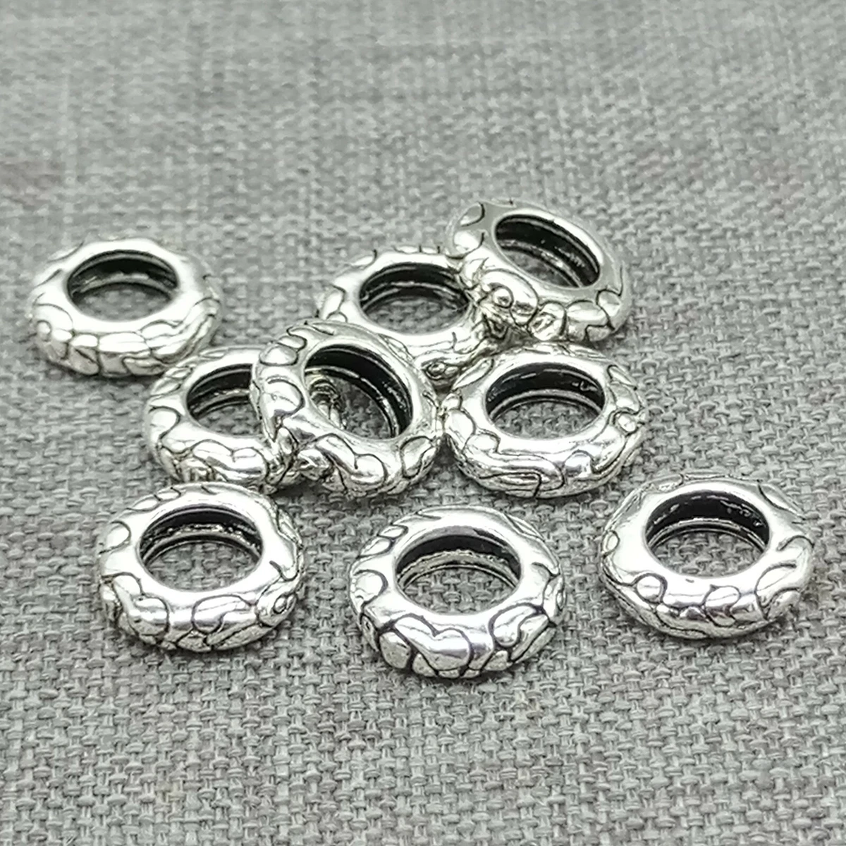 10pcs of 925 Sterling Silver Spiral Spacer Beads Large Hole for