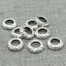 5 Sterling Silver Spiral Spacer Beads Large Hole For Bracelet 5 Sterling Silver Spiral Spacer Beads Large Hole For Bracelet