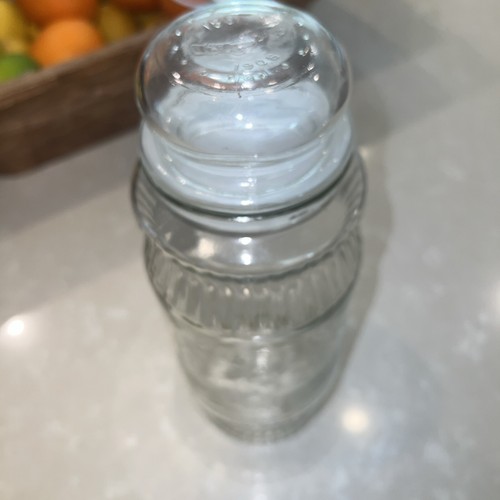 Barattolo in vetro Mr. Peanut 1979 vintage fioriere arachidi ancoraggio gancio - Foto 1 di 4