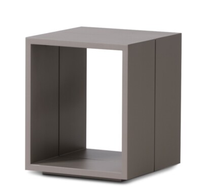 osoltus Premium Lounge Design Alu Beistelltisch taupe beige Lykke