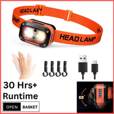 Head Torch Rechargeable LED 1000LM Super Bright Waterproof Headlamp Work Light