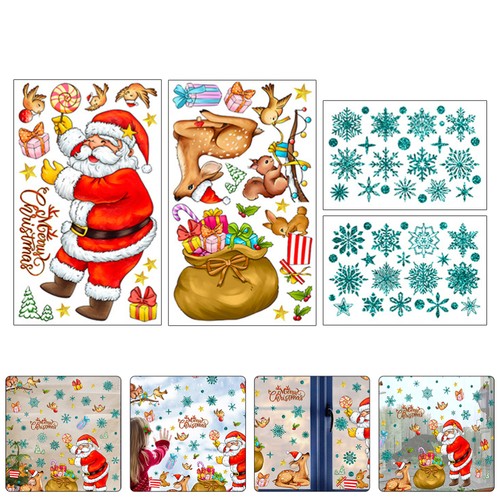 Adesivi Murali Babbo Natale Cervo Adesivi per Decorazione Casa Decorazioni Finestre - Foto 9 di 12