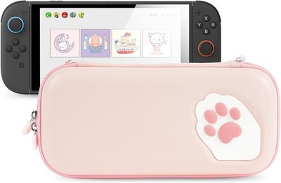 GeekShare Tragetaschen für Nintendo Switch 2 Aufbewahrungstasche NS2 Cat Pink...