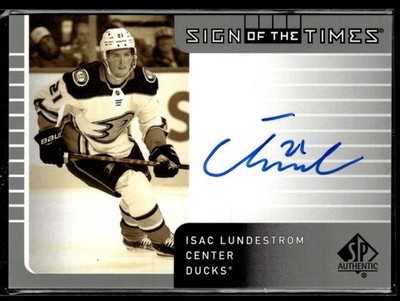 2021-22 SP Authentic Retro Sign of the Times Isac Lundestrom #SOTT1-IL