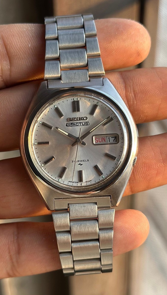 Vintage Seiko 5 Actus 21 Jewels Japan Made Watch For Mens 7019