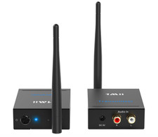 Wireless Audio Transmitter Receiver RCA AUX Long Range 320ft HiFi Audio Kit