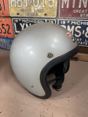 Vintage Bell SUPER MAGNUM 1970 Helmet Size 7 1/8 (S/M) Silver | eBay