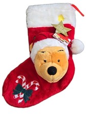 Walt Disney 1999 vintage Winnie The Pooh Plush Christmas 15" Stocking new