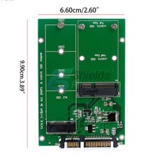 mSATA SSD to SATA M.2 B / B M KEY NGFF 2.5" III Board Adapter Converter Card