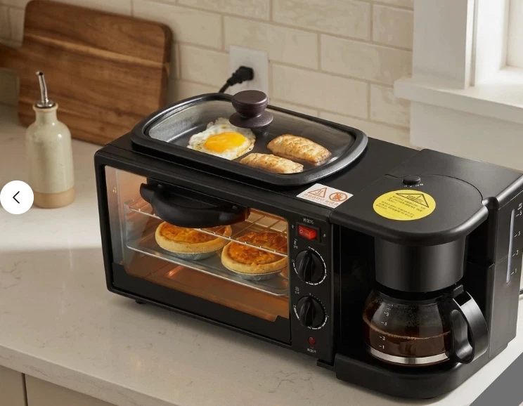 3-in-1 Breakfast Station with Coffee Maker, Non-Stick Griddle & Toaster Oven NEW
Opens in a new wind