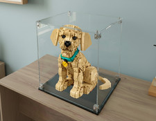 Lego 11384 Golden Retriever Puppy Plexiglass 3mm Showcase Figure Set Showcase Showcase