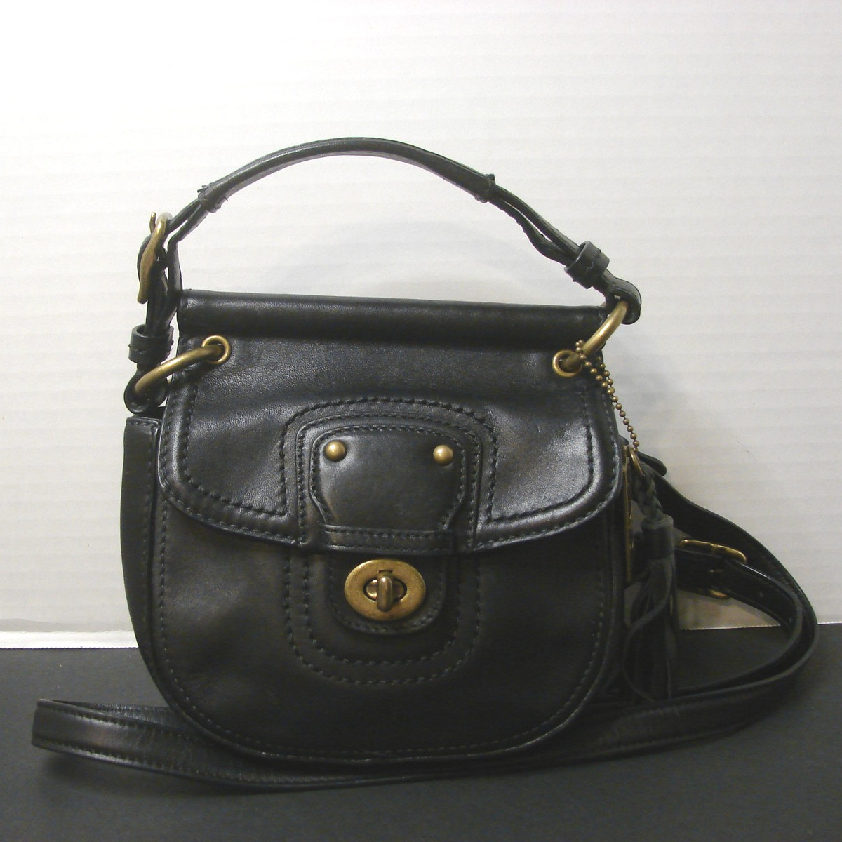 Coach 19886 Mini Willis Black Leather Turn Lock Cross… - Gem
