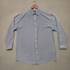 Stafford Easy-Care Men's Blue Stripe Long Sleeve Dress Shirt Size 16.5-32/33