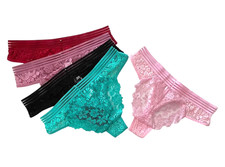 Nice 5 Women Bikini Panties Brief Floral Lace Cotton Underwear Size M L XL F535