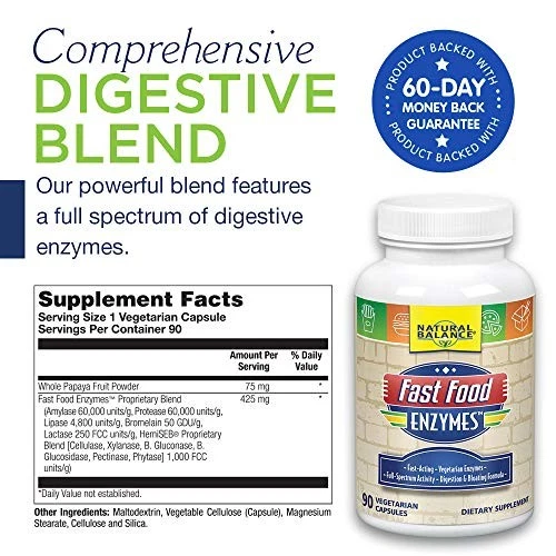 Enzimas de comida rápida Natural Balance, 90 cápsulas Foto 2 de 4