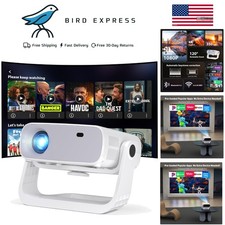 Smart Projector Mini Portable with WiFi 6 Bluetooth 5.2 1080P Auto Keystone