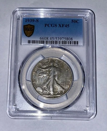 1939-S Liberty Walking Half Dollar 50C Silver PCGS XF45 San Francisco