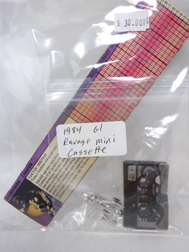 G1 Transformers RAVAGE Mini Cassette With Card 1984 Hasbro