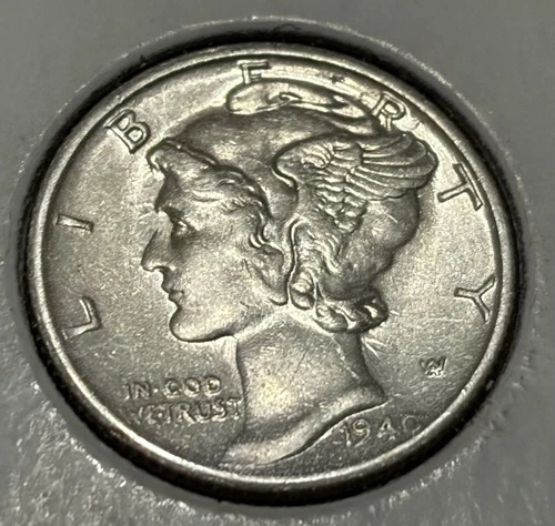 1940-S Mercury Dime - AU-UNC - 90% Silver