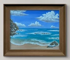 Original Art "Relax" 16x20 Canvas Expressionism Abstract Design Home Art