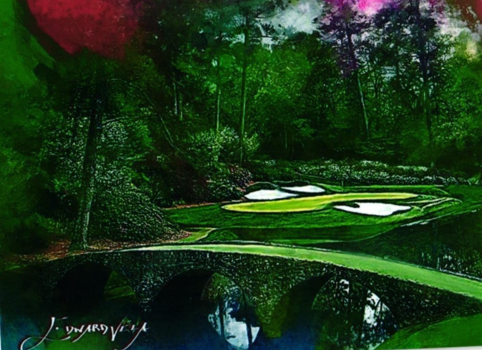 Augusta National Golf Club Authentic Artist Signed Limited Edition Card 29 of 50