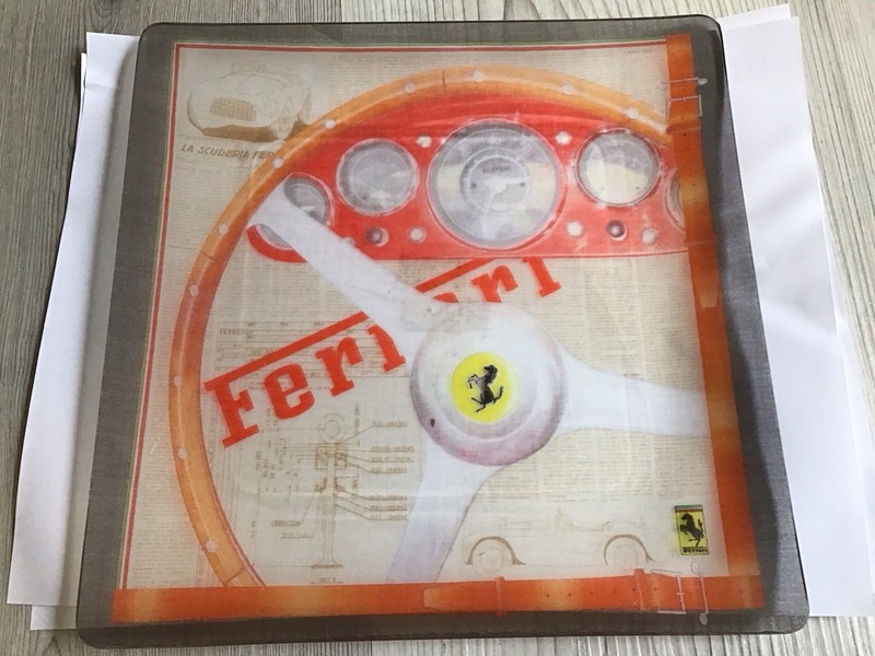 AUTOMOBILIA/RARE FERRARI ACRYLIC TRINKET DISH/ENZO/NARDI/LUSSO/MODENA/SCUDERIA
