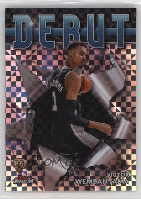 2023-24 Topps Finest Debut Checkerboard Refractor Victor Wembanyama #D-1 v3r