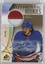 2024 Upper Deck SP Game Used Gold Premium Memorabilia 34/49 Matt Rempe Auto i3m