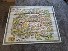 Vintage 1973 Six Flags Over Mid-America Map 23 x 28.5 INCHES