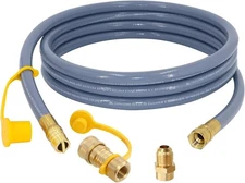 12ft Natural Gas Hose w/ Quick Disconnect – 1/2” ID CSA Certified NG Conversion
