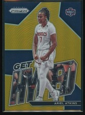 Ariel Atkins 2023 Panini Prizm WNBA Get Hyped Gold Prizm Jersey Number #4 7/10
