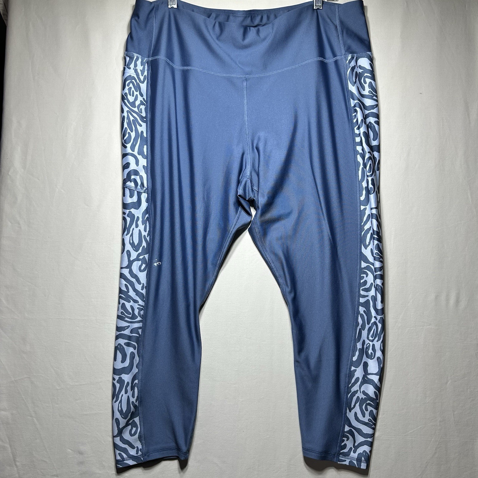 Under Armour Women's Plus Size Leggings 3X High Rise Compression Blue Gray 