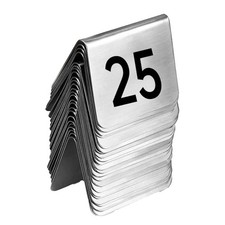 2X(25PCS Restaurant Bar Place Table Marker Tabletop Number Sign Stackable5718