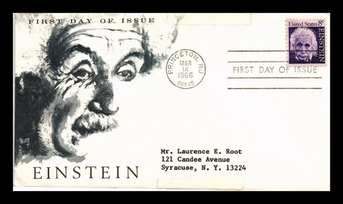 DR JIM STAMPS US COVER ALBERT EINSTEIN PROMINENT AMERICANS FDC MARQ CACHET