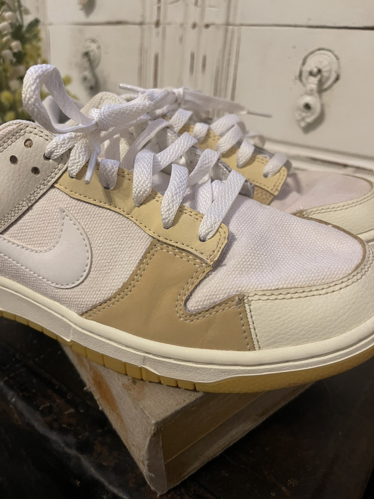 NIKE DUNK LOW SE "PATCHWORK IF LOST RETURN TO" WH… - image 13