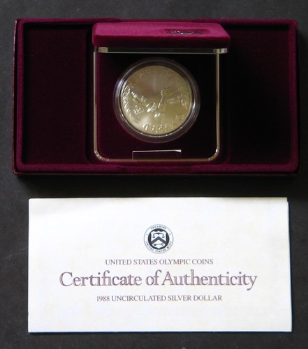 USA OLYMPIADE 1988 BANKFRISCH - 90% SILBER