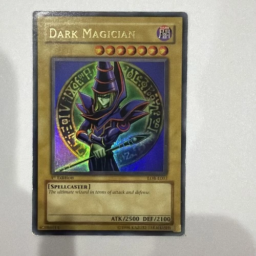 Yugioh Dark Magician Lob-e003 1st Ed Baby Foil Shift Mp