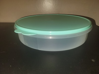 Tupperware 12-inch Round Pie Keeper & Cookie Keeper MINT GREEN and CLEAR