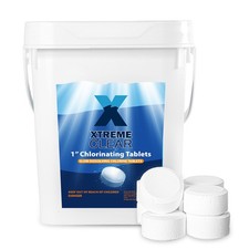 5-Pounds Pool Spa 1" Chlorine Tablets 5lb Bucket 2L Swimming Pool Spa Hot Tub