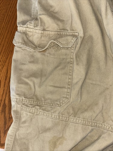 RED HEAD Brand CO Mens Size 44x32 Khaki Lined Cargo Pants Utility Outdoor Huntin - Picture 9 of 12