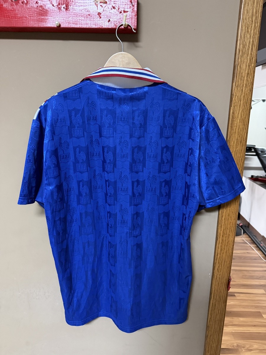 Vintage 1996-98 Adidas France FIFA World Cup Soccer Futbol Jersey